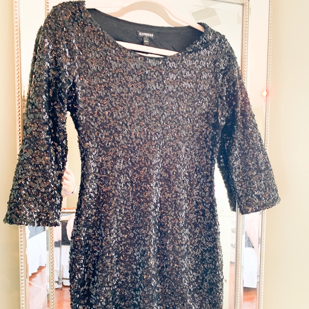 Sequin Little Black Dress